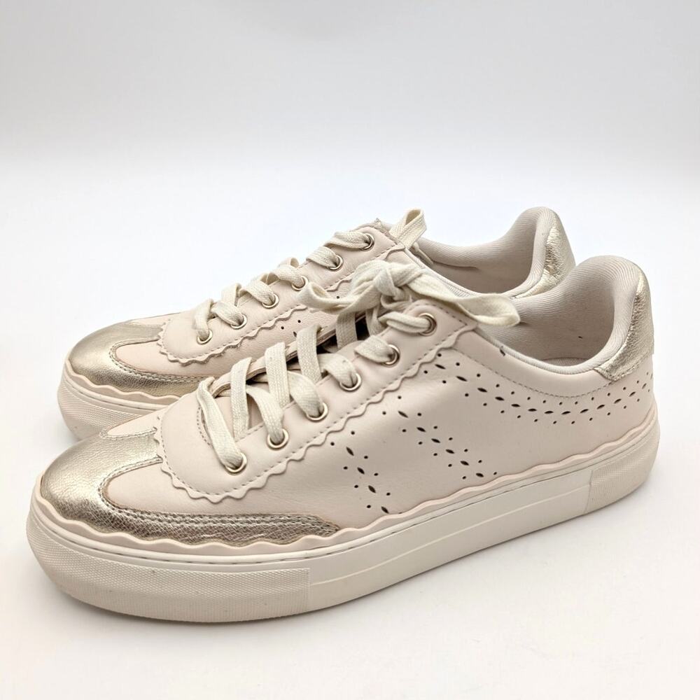 Vince Camuto Jenlie Platform Sneaker Shoes Women's Creamy White Size US9.5M EU41